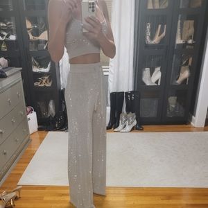 Vici silver rhinestone pant set. Sold together
